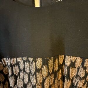 Ann Taylor Black Dress with Gold Accents